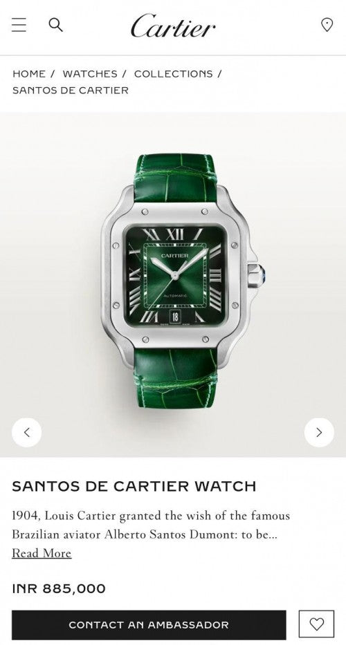 Cartierr Santos Green Automatic