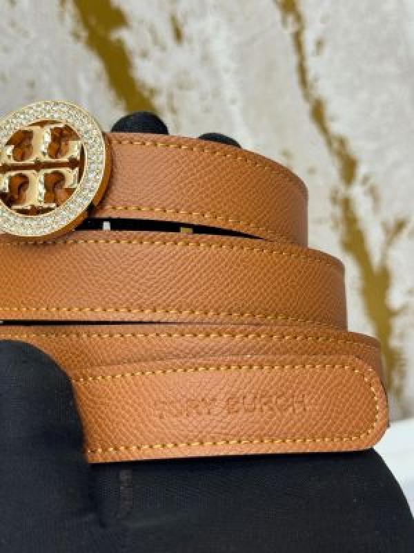 TORRY BURCH PREMIUM QUALITY BELT WITH OG BOX DUST BAG & CARRY BAG T56 TAN