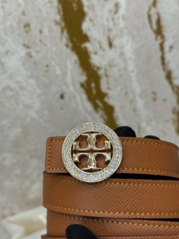 TORRY BURCH PREMIUM QUALITY BELT WITH OG BOX DUST BAG & CARRY BAG T56 TAN