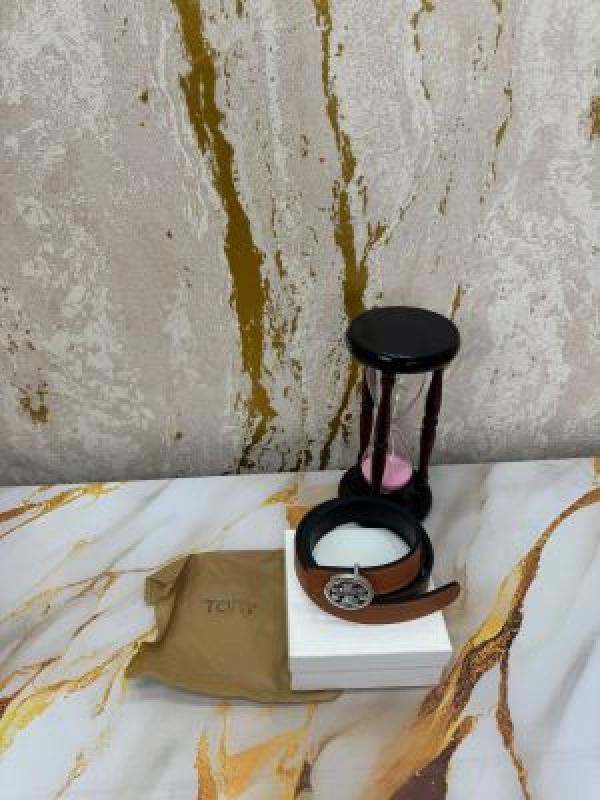 TORRY BURCH PREMIUM QUALITY BELT WITH OG BOX DUST BAG & CARRY BAG T57 TAN