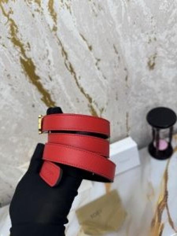 Tory_Burch Pave Double T Logo Iconic Belt (T55-RED)