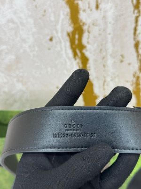GUCC_I PREMIUM BELT WITH  OG BOX DUST BAG CARRY BAG  G35 BLACK