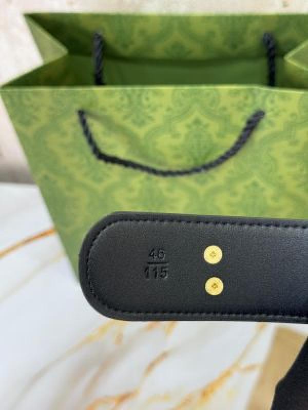 GUCC_I PREMIUM BELT WITH  OG BOX DUST BAG CARRY BAG  G35 BLACK