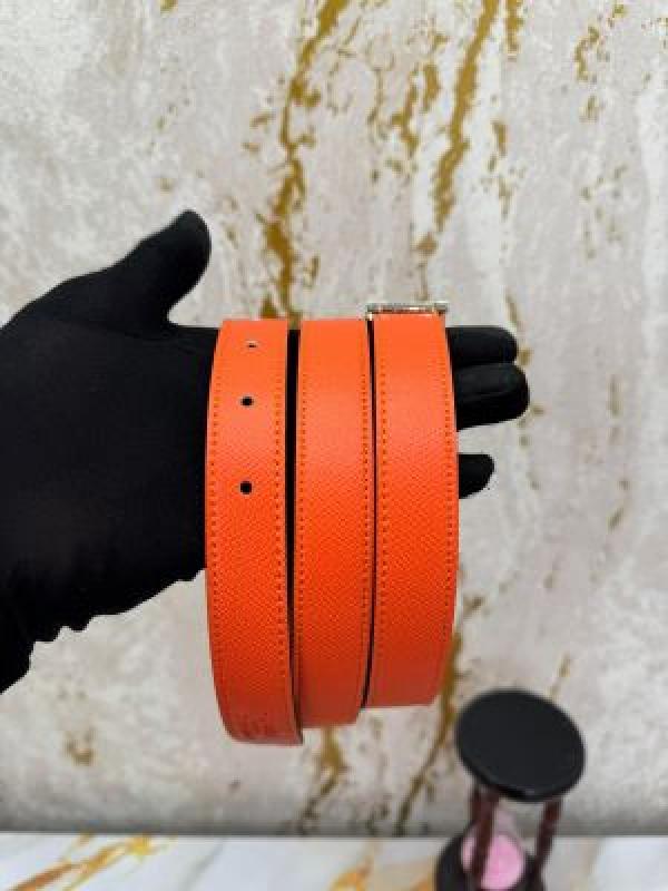 HERME_S PREMIUM BELT WITH OG BOX DUST BAG ORANGE H49