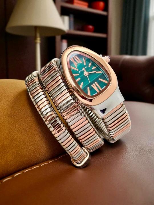 Bvlgari Serpenti Tubogas Rosegold Green Dial