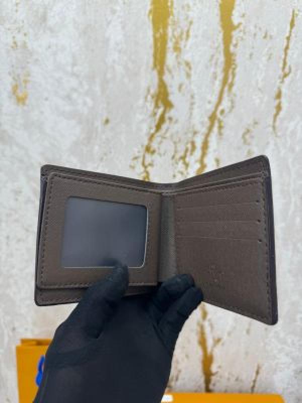 LOUIS_VUITTON BROWN CHECKS PREMIUM BELT & WALLET COMBO WITH OG MAGNATIC BOX DUST BAG CARRY BAG L63