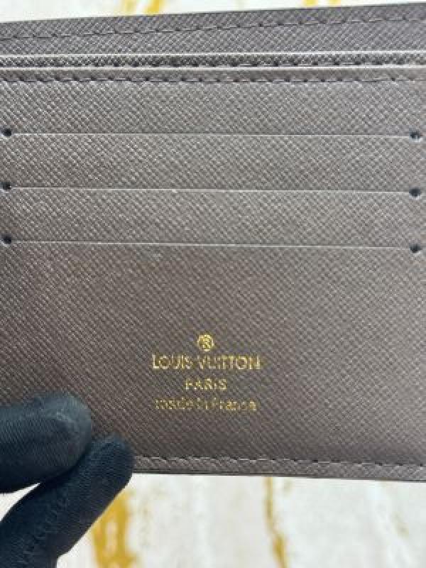 LOUIS_VUITTON BROWN CHECKS PREMIUM BELT & WALLET COMBO WITH OG MAGNATIC BOX DUST BAG CARRY BAG L63