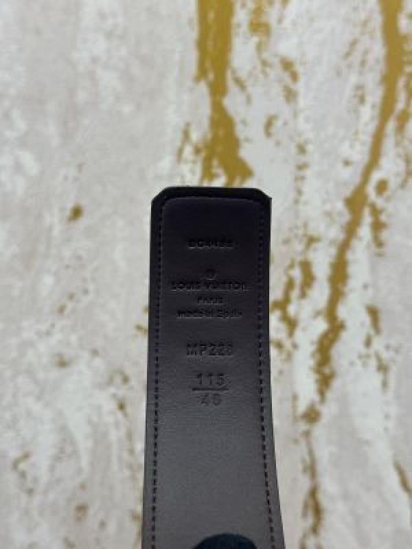 LOUIS_VUITTON BROWN CHECKS PREMIUM BELT & WALLET COMBO WITH OG MAGNATIC BOX DUST BAG CARRY BAG L63