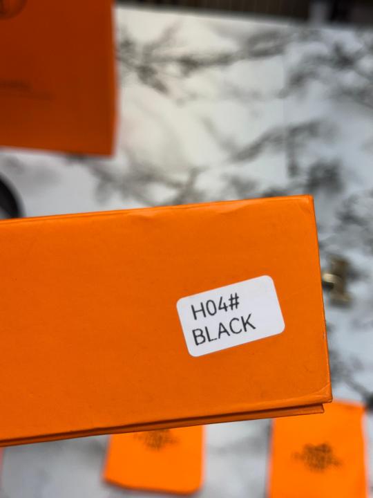 Herme_s Black Leather Belt Combo H-Buckle Set Includes Box Dust Bags And Carry Bag (H04)