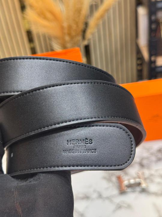 Herme_s Black Leather Belt Combo H-Buckle Set Includes Box Dust Bags And Carry Bag (H04)