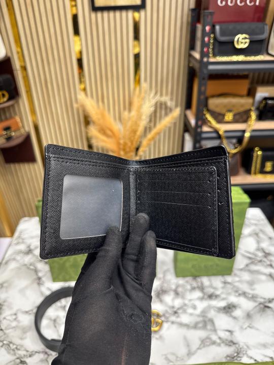 GUCC_I BELT WALLET COMBO GG EMBOSSED WALLET AND LEATHER BELT WITH GOLD GG BUCKLE INCLUDES BOX DUST BAG AND CARRY BAG (G64-4)