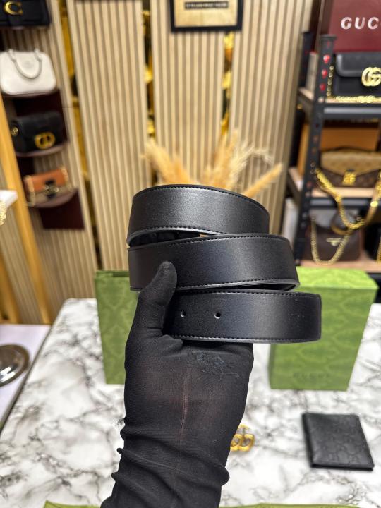 GUCC_I BELT WALLET COMBO GG EMBOSSED WALLET AND LEATHER BELT WITH GOLD GG BUCKLE INCLUDES BOX DUST BAG AND CARRY BAG (G64-4)