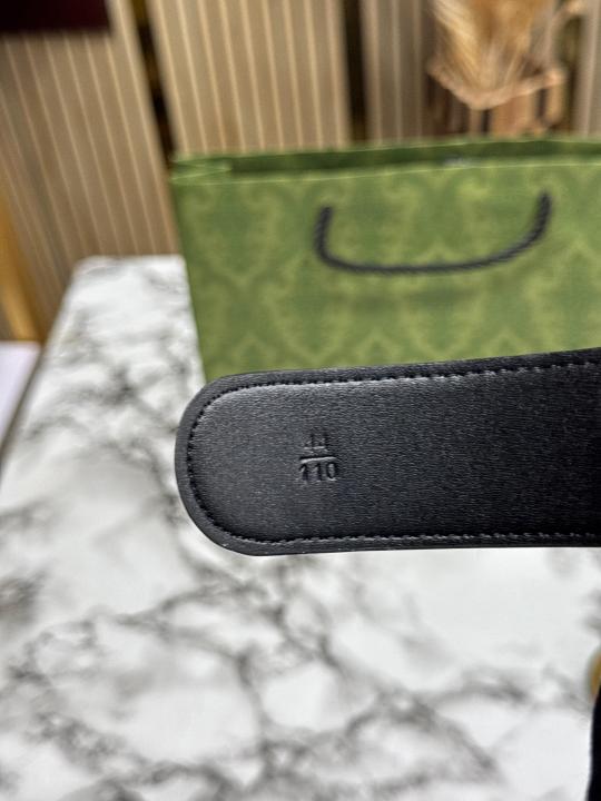 GUCC_I BELT WALLET COMBO GG EMBOSSED WALLET AND LEATHER BELT WITH GOLD GG BUCKLE INCLUDES BOX DUST BAG AND CARRY BAG (G64-4)