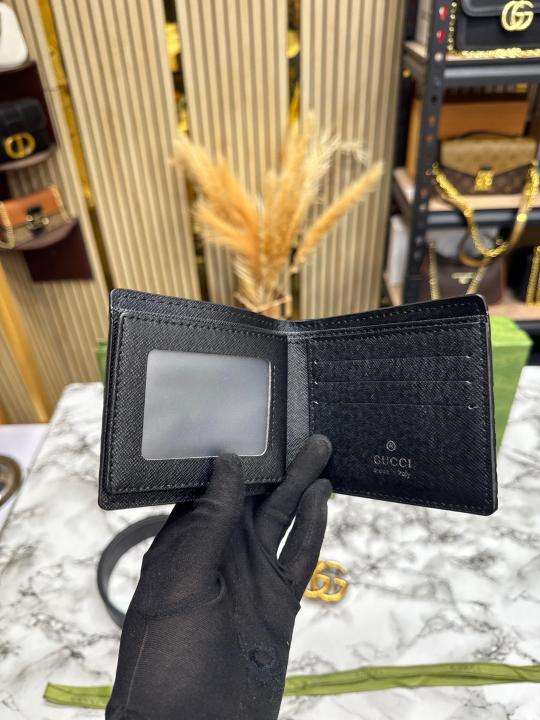 GUCC_I BELT WALLET COMBO GG EMBOSSED WALLET AND LEATHER BELT WITH GOLD GG BUCKLE INCLUDES BOX DUST BAG AND CARRY BAG (G64-4)