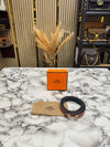 HERME_S PREMIUM BELT WITH OG BOX DUST BAG TAN H49