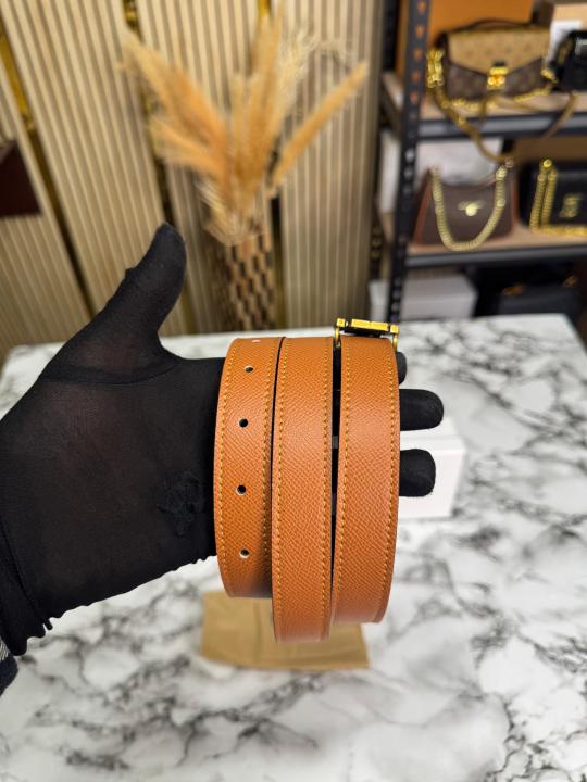 Tory_Burch Pave Double T Logo Iconic Belt (T55-TAN)