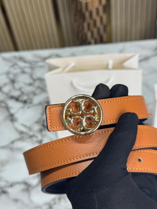 TORY_BURCH PREMIUM QUALITY BELT WITH OG BOX DUST BAG & CARRY BAG T58 TAN