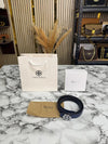 TORRY BURCH PREMIUM QUALITY BELT WITH OG BOX DUST BAG & CAARY BAG T57 BLUE