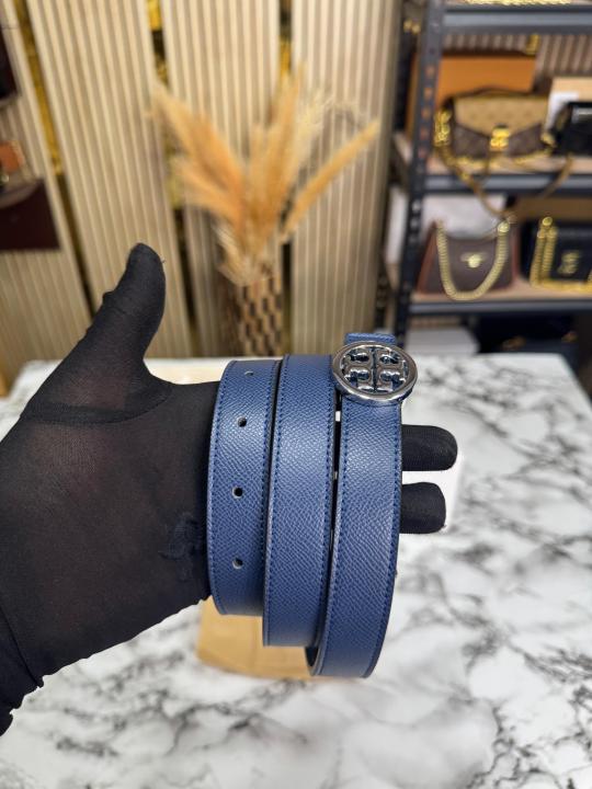TORRY BURCH PREMIUM QUALITY BELT WITH OG BOX DUST BAG & CAARY BAG T57 BLUE