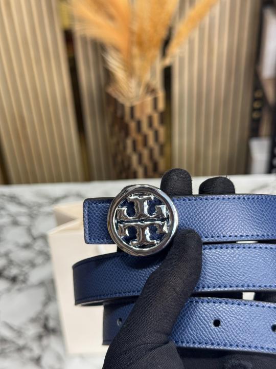 TORRY BURCH PREMIUM QUALITY BELT WITH OG BOX DUST BAG & CAARY BAG T57 BLUE