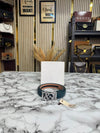 Dolce_Gabbana Green Leather Belt with Silver D&G Buckle