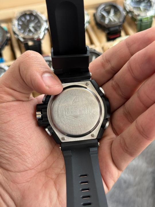 Casio Gshock Digital Analog Black Silver W205