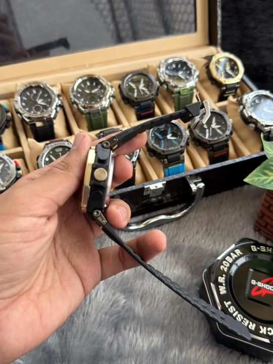 Casio Gshock Digital Analog Gold Black W211