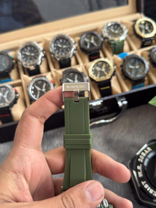 Casio Gshock Green Silver Digital Analog W206