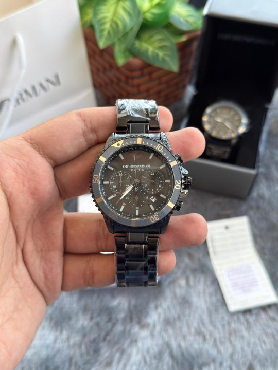 Emporio Arma_i All Chronograph Working Black Gold Premium W236