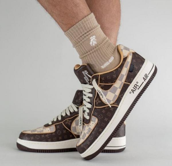 Airforce 1 low louiis Vuittoon Virgil Abloh brown 525