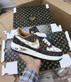 Airforce 1 low louiis Vuittoon Virgil Abloh brown 525