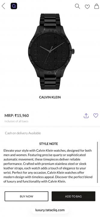 CALVI_N KELIN MENS WATCH