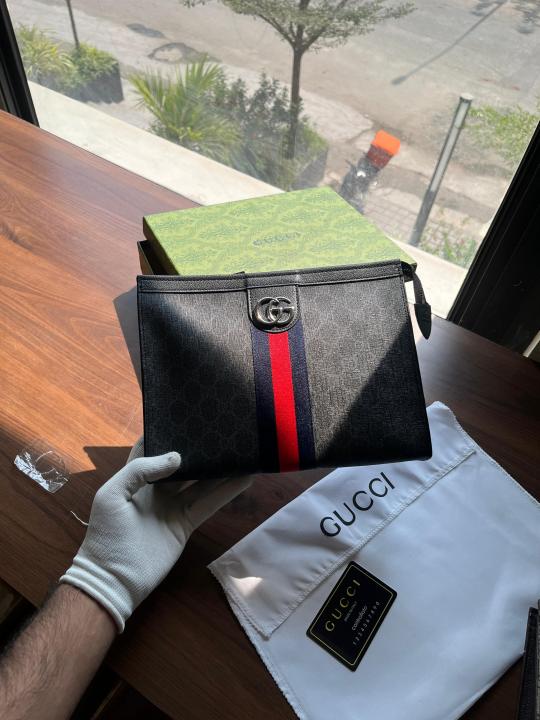 GUCC_I OPHIDIA BLACK UNISEX MESSENGER POUCH WITH OGBOX ETC
