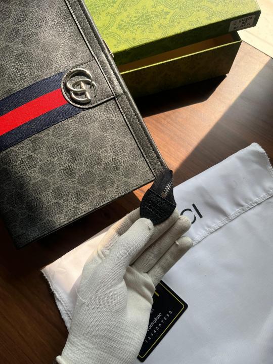 GUCC_I OPHIDIA BLACK UNISEX MESSENGER POUCH WITH OGBOX ETC