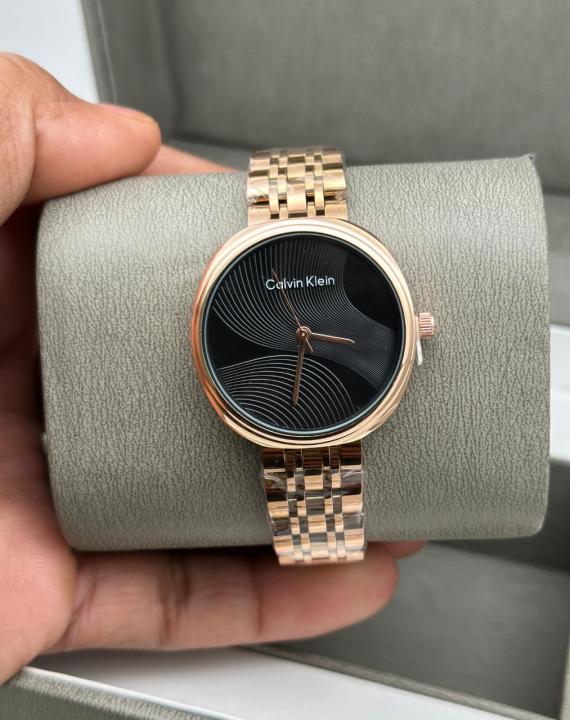 Calvin Kline_CK_Rose Gold Black Dial