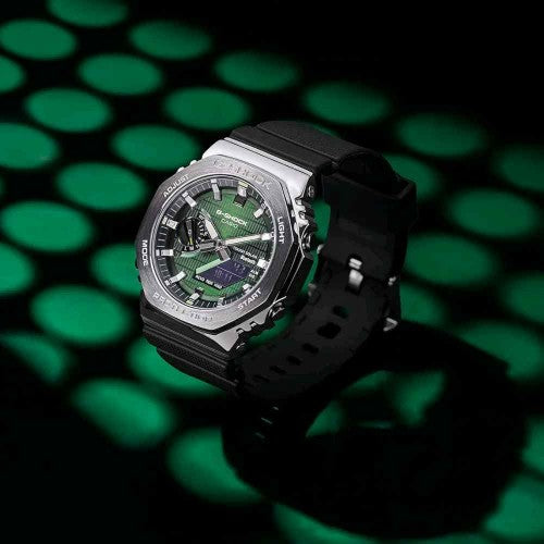 G SHOCK GA 2100 SILVER GREEN