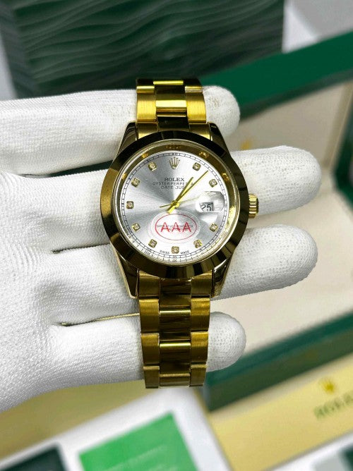 rollex_date just Gold white
