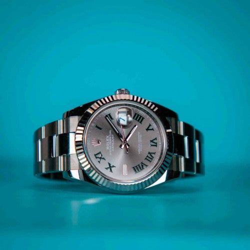 rollex_date just roman silver