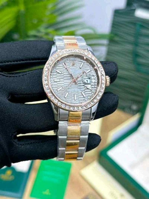 rollex_date just diamond to tone grey dail