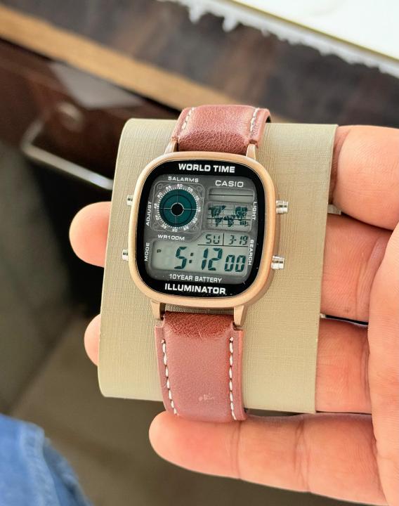 Casio World Time Leather