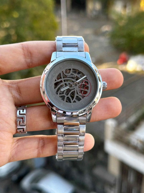 Fossil_automatic Open heart Grey