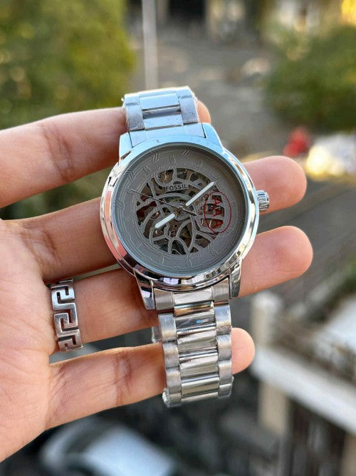 Fossil_automatic Open heart Grey