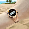 Casio vintage rose gold black dial