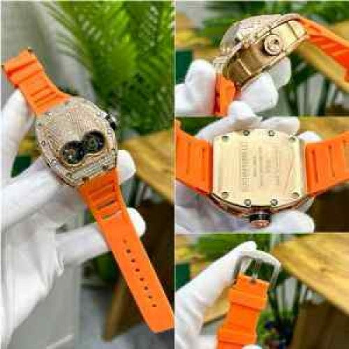 RICHARD_ MILLE_ ORANGE FULL DIAMOND ICED 4F6