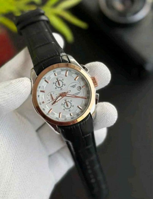 tissot_couturier black  rose white dial