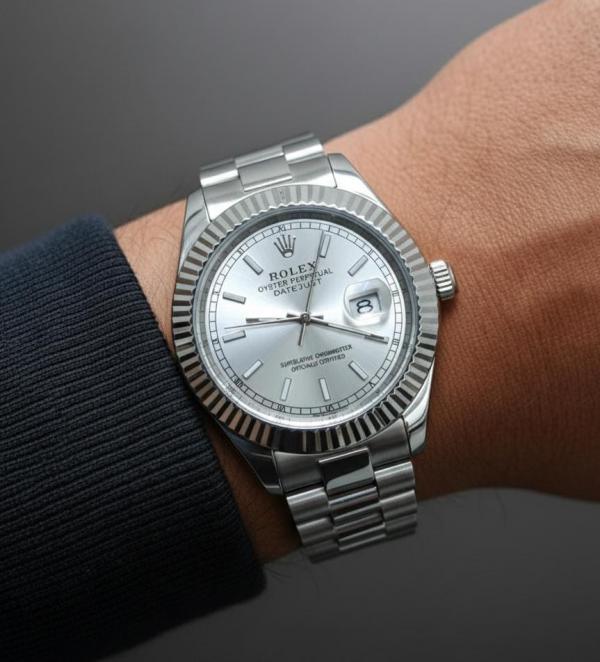 Role_x Oyster Perpetual Date Just Silver-White Working Like Automatic
