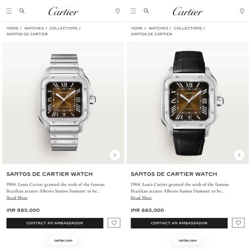 Cartier Santos With Extra Strap
