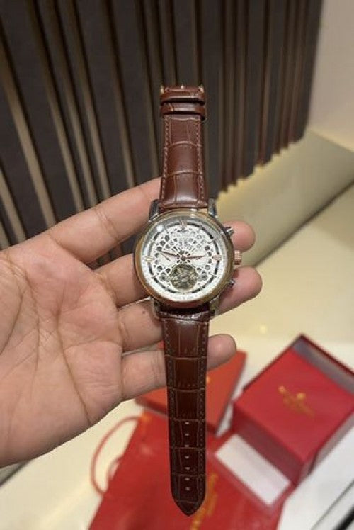 PATE LEATHER BELT AUTOMATIC WATCH