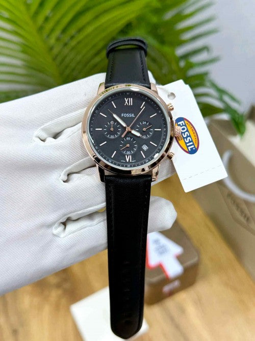 fossil_neutra rose gold black  chronograph series