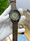 FOSSIL_ TOWNSMAN AUTOMATIC SKELETON  BLACK  BROWN